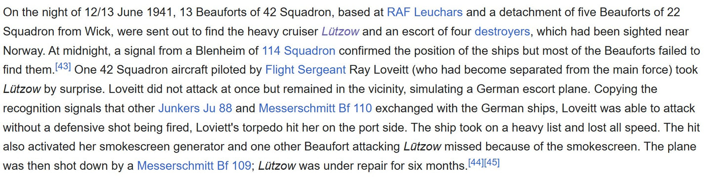 Royal Air Force KIA 1941 Shot Down by BF109 Attacking Lützow Norway WW2 Medals