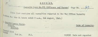 Captain Wounded France 1940 Specially Employed in India & Far-East WW2 Medals
