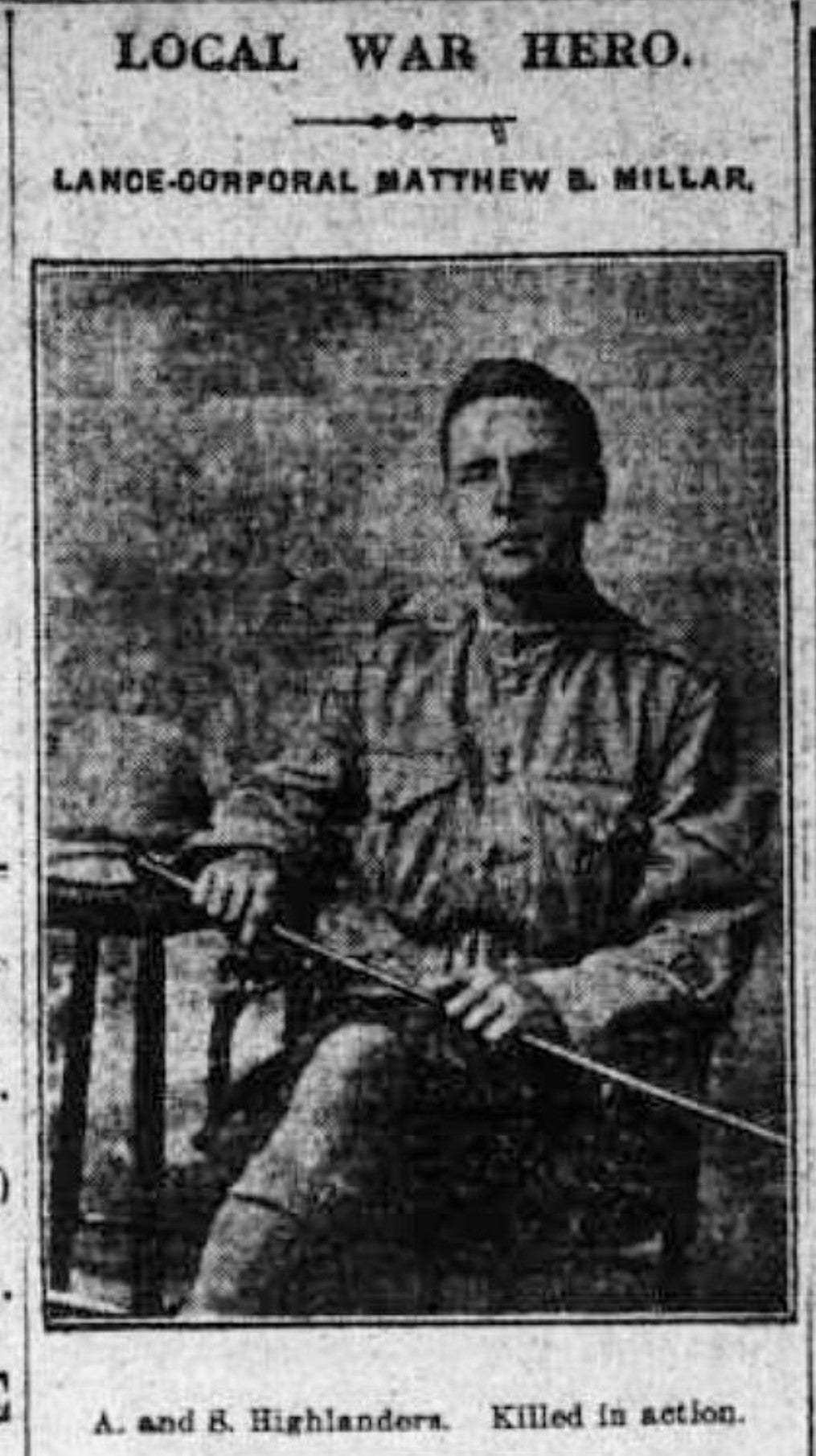 5th Bn. Argyll & Sutherland Highlanders – Killed in Action Palestine 1917 – WW1 Medal Trio & ID Bracelet – From Greenock