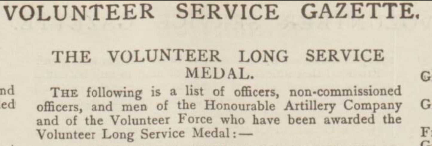 2nd Volunteer Bn. East Lancashire Regiment British Volunteer Long Service Medal
