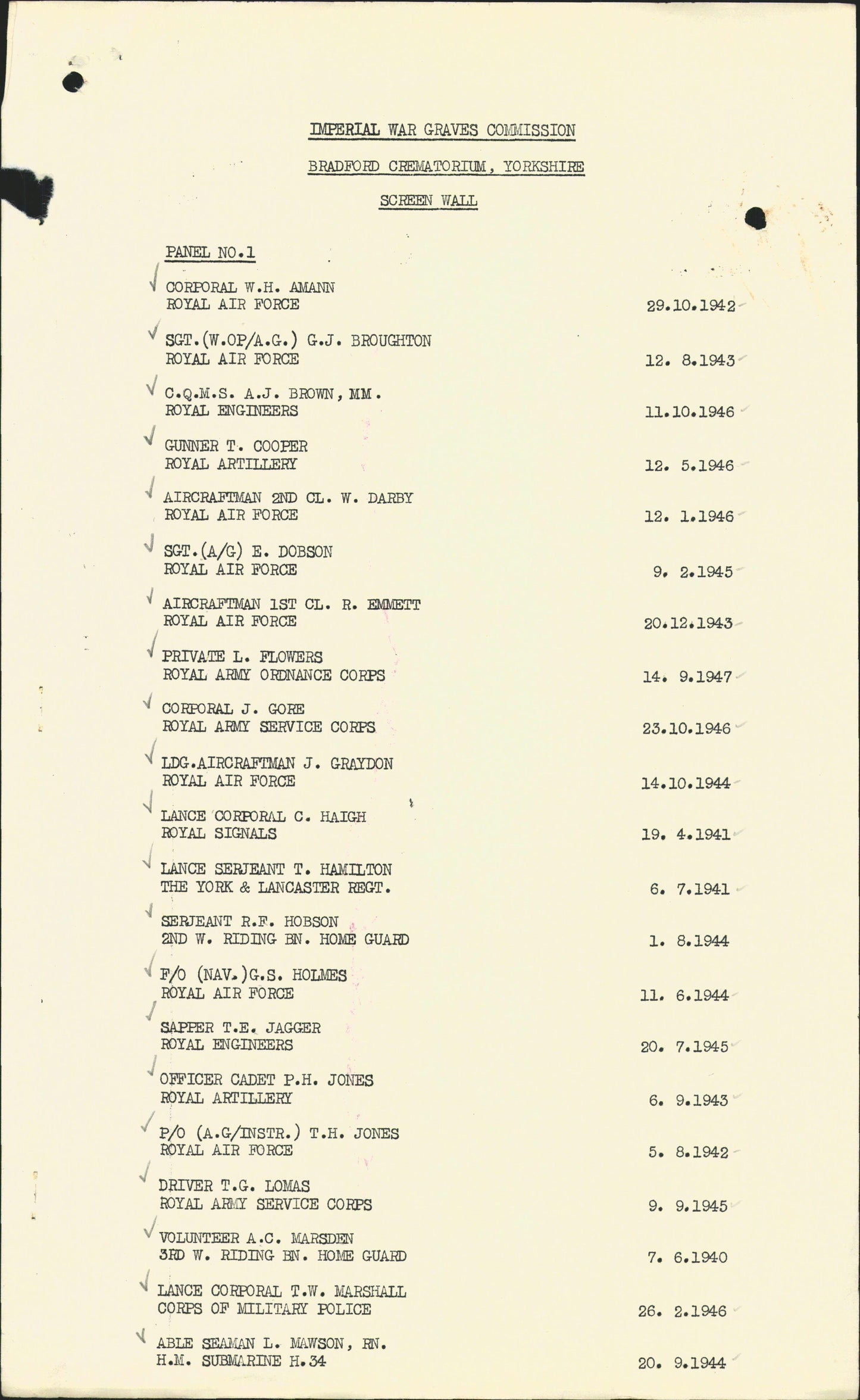 455th (1st West Riding) Field Company, Royal Engineers - WW1 Military Medal Group French Croix de Guerre - WW2 Service Died in Service 1946 - Saltaire