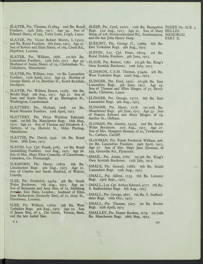 9th West Yorkshire Regiment - Company Sergeant-Major Killed in Action Gallipoli 1915 - Memorial Plaque