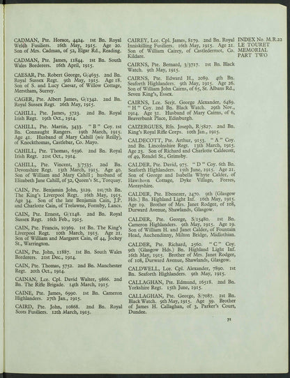 6th Bn. Seaforth Highlanders - Killed in Action Festubert 1915 - WW1 Medals - From Dyke, Forres, Morayshire