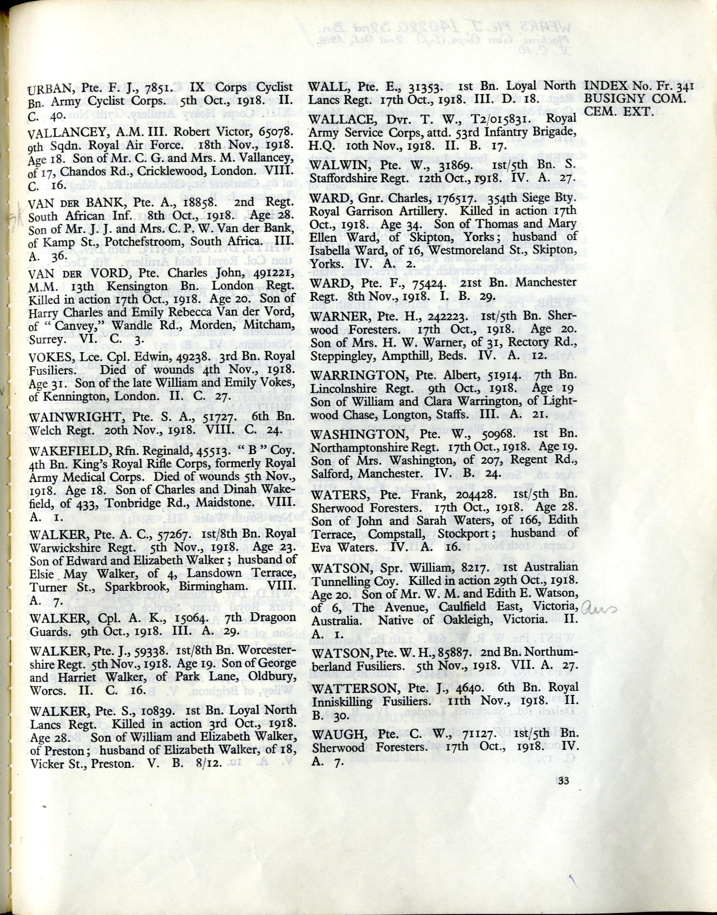 Northumberland Fusiliers - Died of Wounds 5th Nov 1918 France - WW1 Medal Pair - From Grangetown