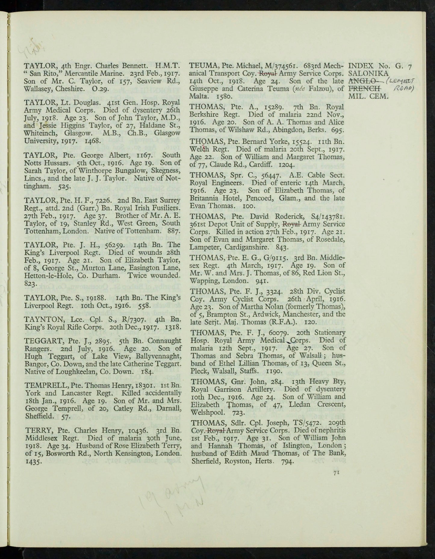 Middlesex Regiment Died Salonika 1918 WW1 British Medal Pair North Kensington