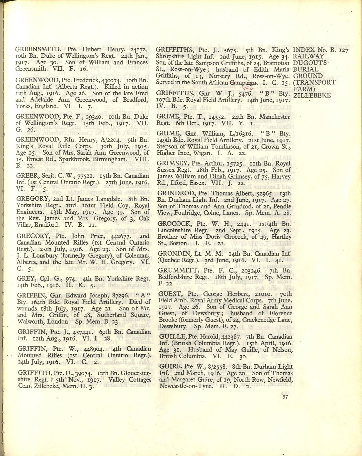 Yorkshire Regiment Officer - Killed in Action Ypres 1917 - Attd RE - WW1 Victory Medal - From Bradford