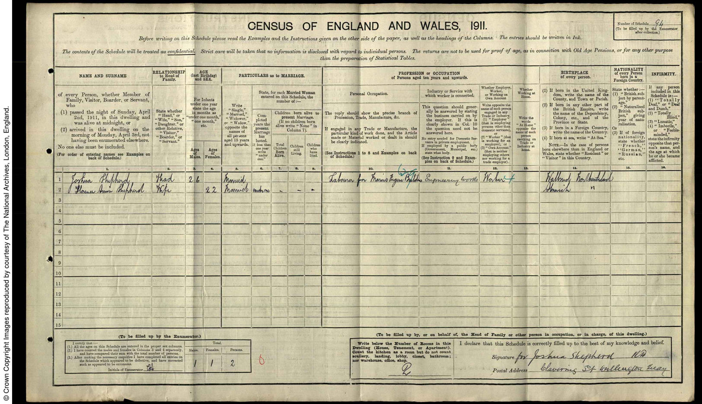 Mercantile Marine WW1 British Medal Pair SHEPHERD 3rd Engineer Wallsend