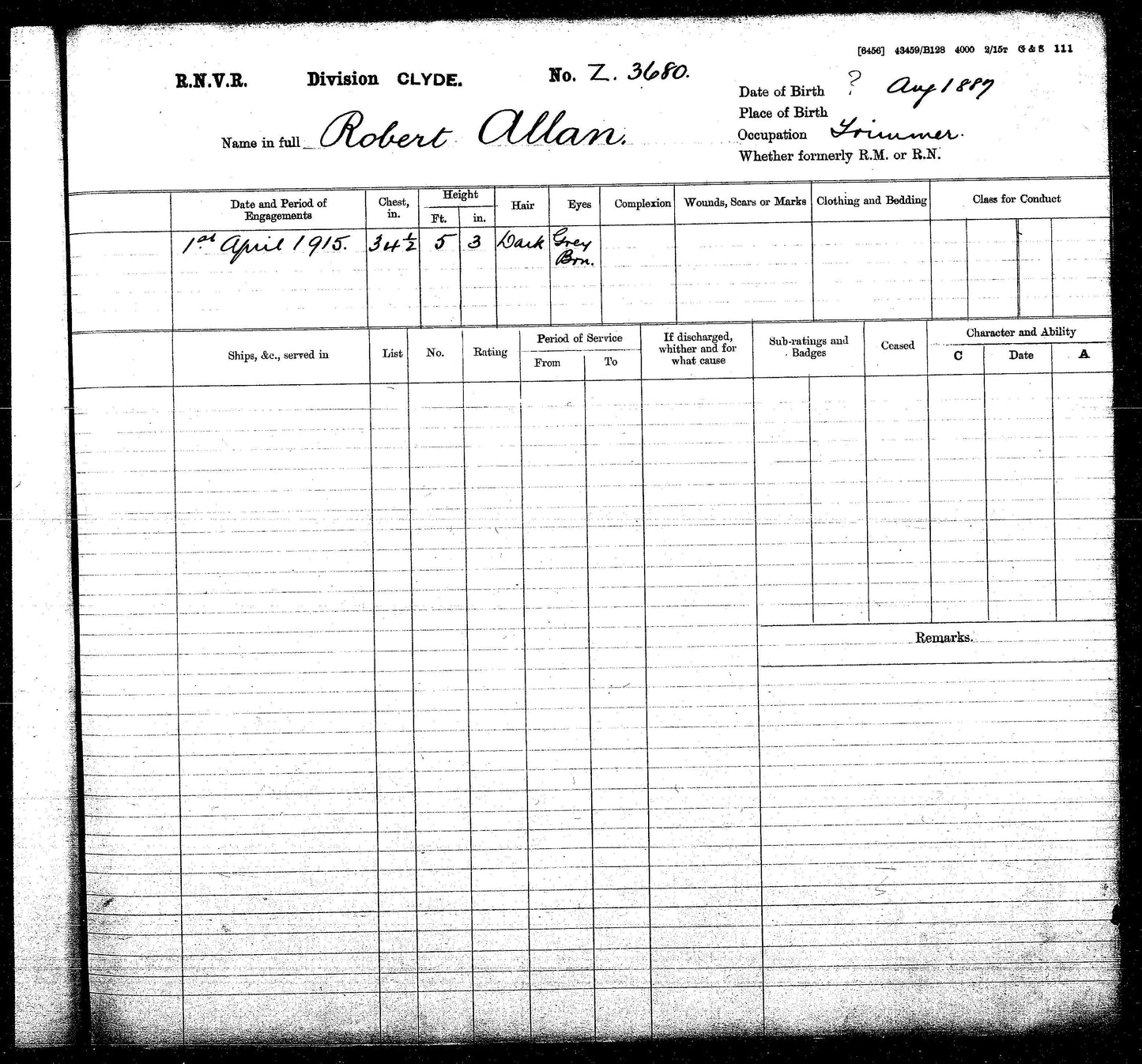 Royal Naval Reserve WW1 Medal Trio Cameronians Scottish Rifles WW2 from Glasgow