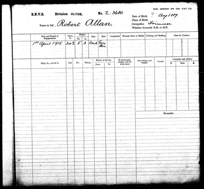 Royal Naval Reserve WW1 Medal Trio Cameronians Scottish Rifles WW2 from Glasgow