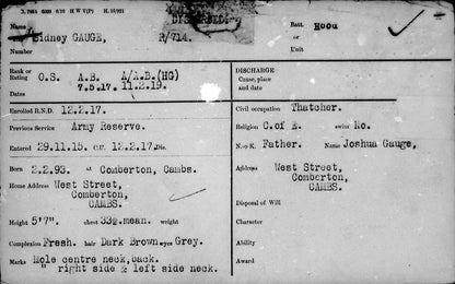 Hood Bn Royal Naval Division POW 1918 Medal Pair WW1 Comberton, Cambridgeshire