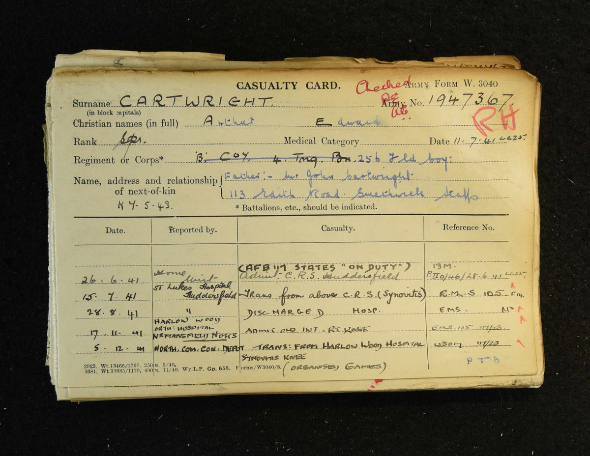256 Field Coy. Royal Engineers Killed Tunisia 1943 WW2 Medal Group, Smethwick
