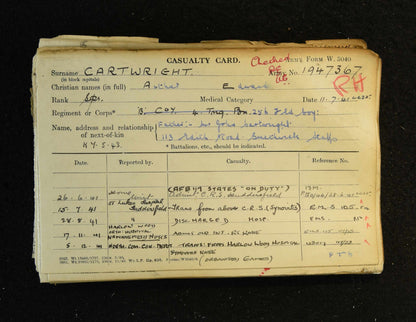 256 Field Coy. Royal Engineers Killed Tunisia 1943 WW2 Medal Group, Smethwick