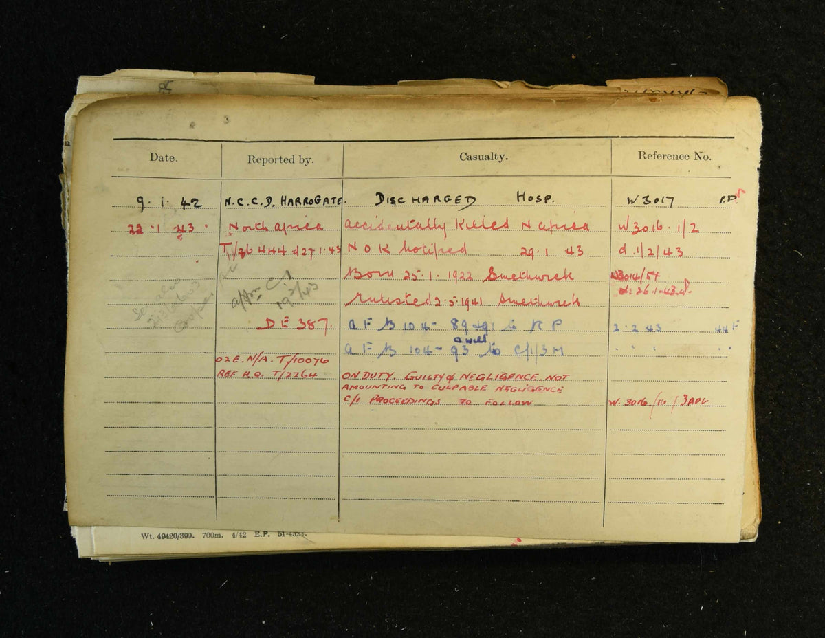 256 Field Coy. Royal Engineers Killed Tunisia 1943 WW2 Medal Group, Smethwick