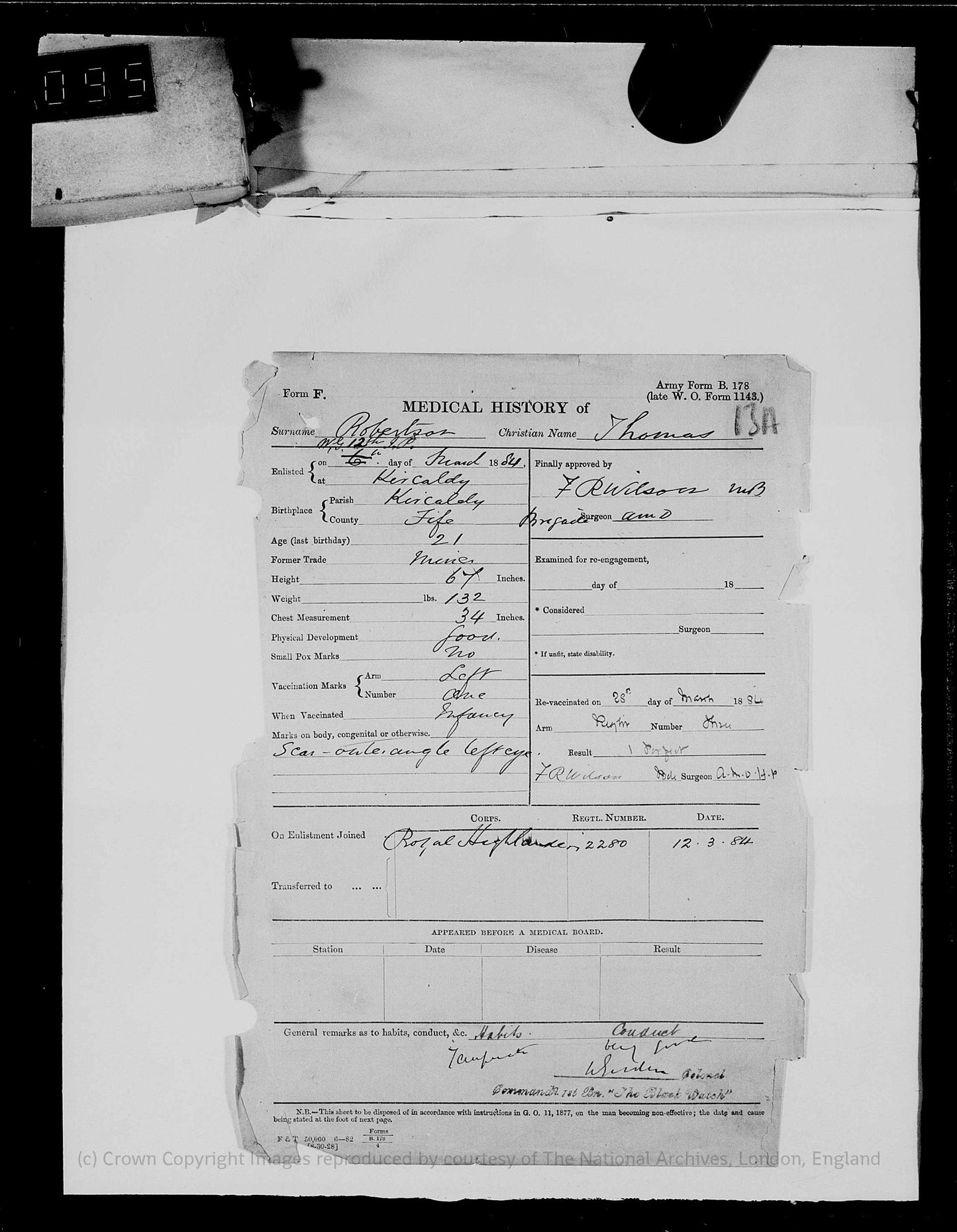 Black Watch (Royal Highlanders) - Queen's South Africa Medal - Kirkcaldy