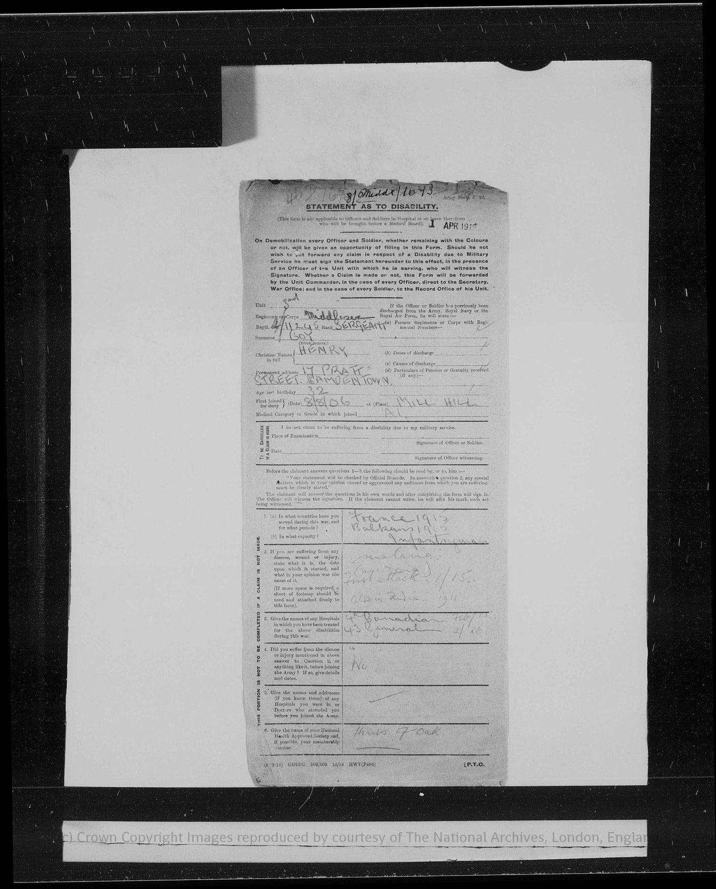 3rd Middlesex Regiment WW1 Medal Trio served Singapore India Salonika France