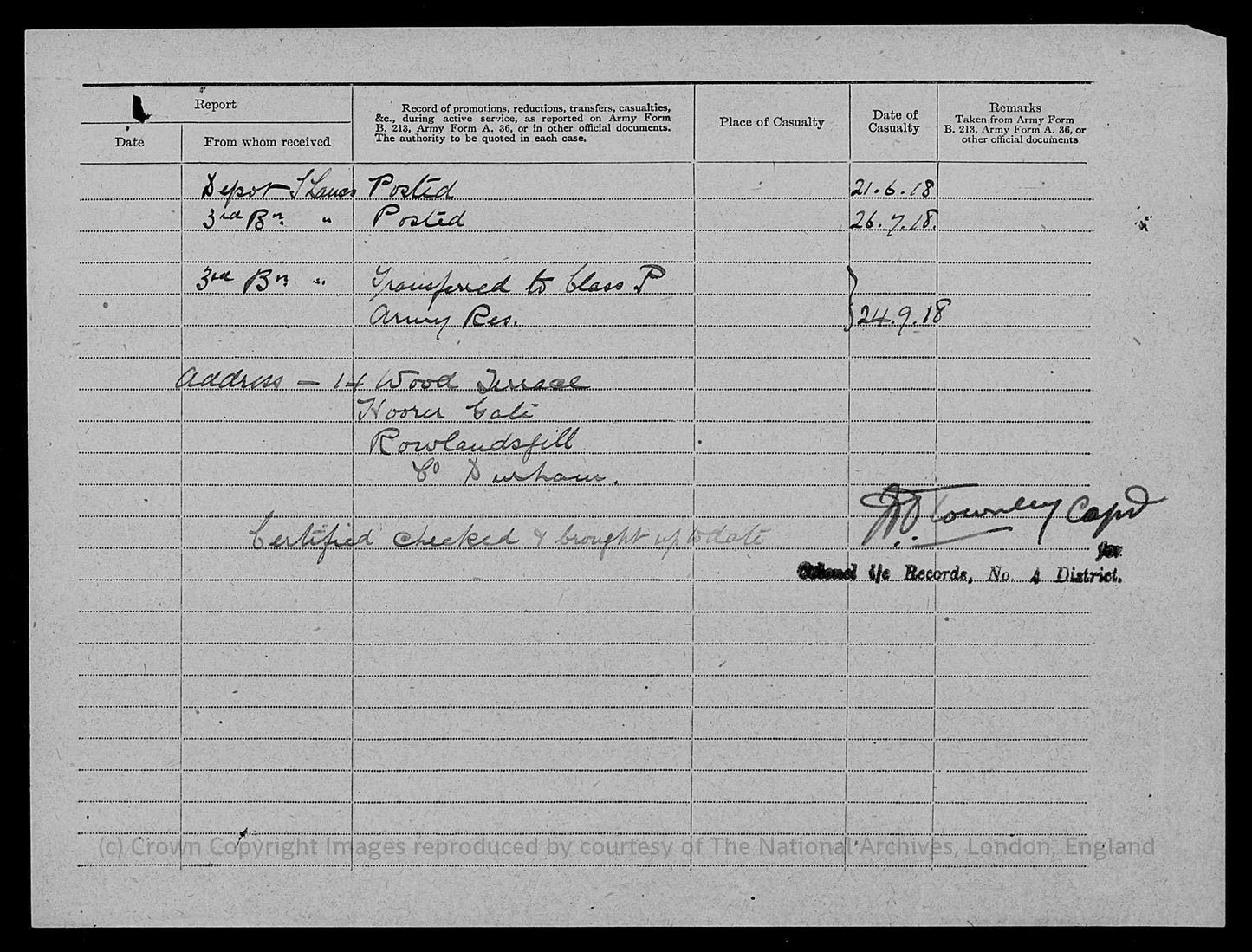 15th Durham Light Infantry - Wounded in Action - WW1 Medal Trio - South Lancashire Regt - Rowlands Gill