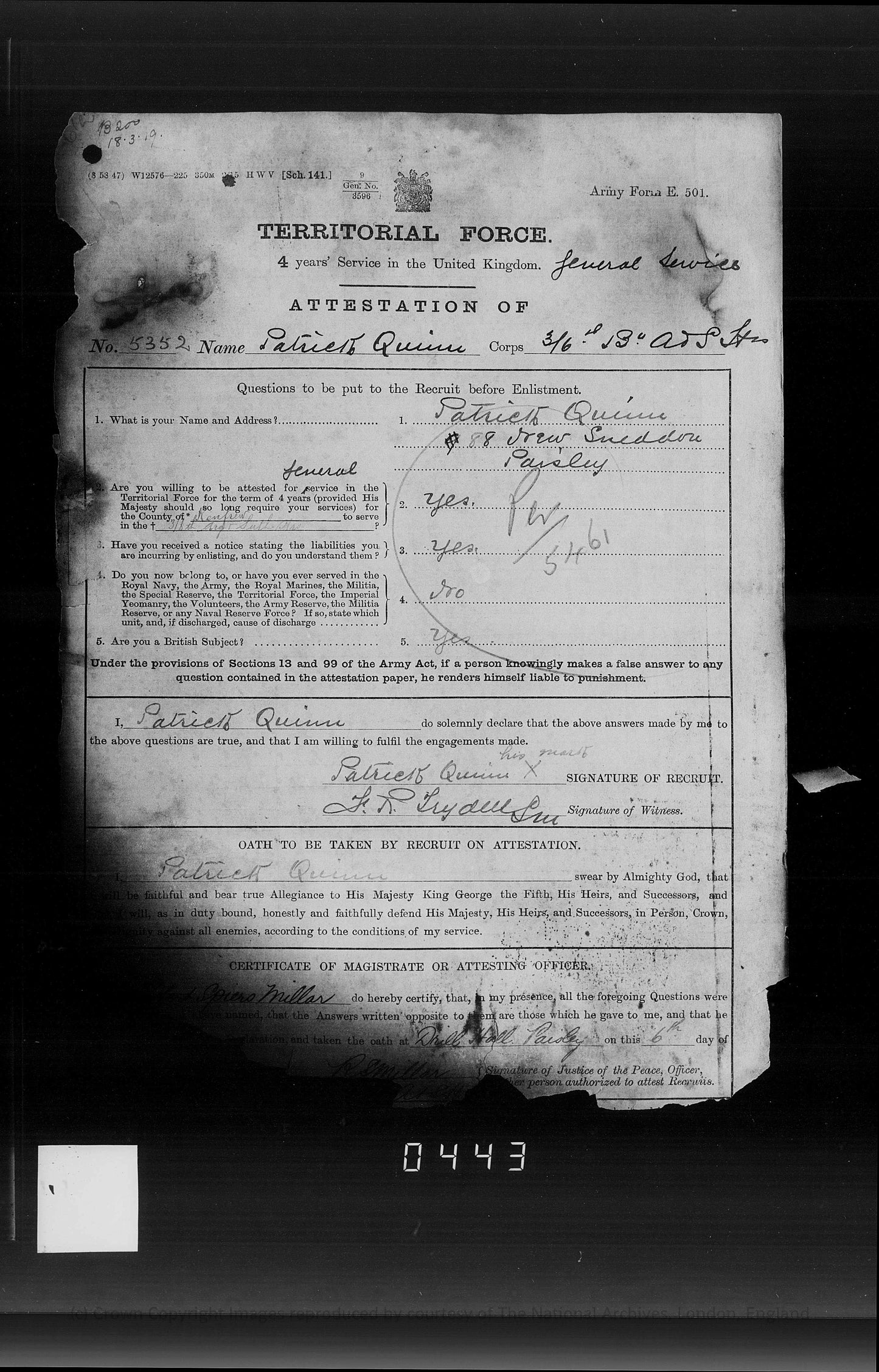 Argyll & Sutherland Highlanders - Killed in Action Somme 1916 Capture of Morval - WW1 Medal Pair - From Paisley