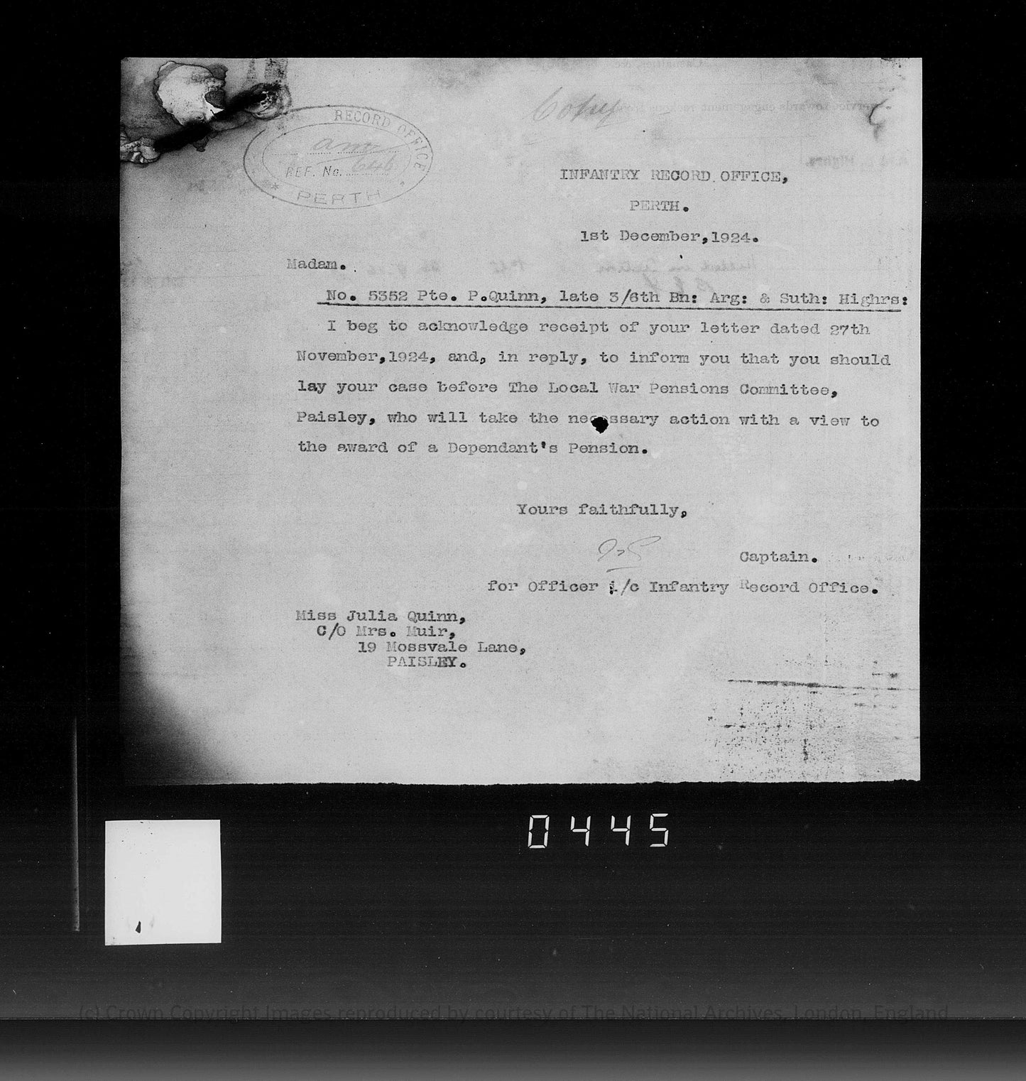 Argyll & Sutherland Highlanders - Killed in Action Somme 1916 Capture of Morval - WW1 Medal Pair - From Paisley