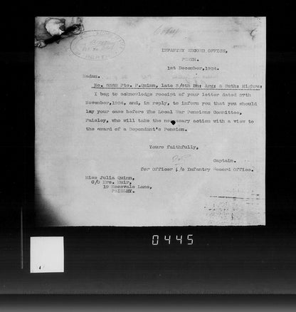 Argyll & Sutherland Highlanders - Killed in Action Somme 1916 Capture of Morval - WW1 Medal Pair - From Paisley