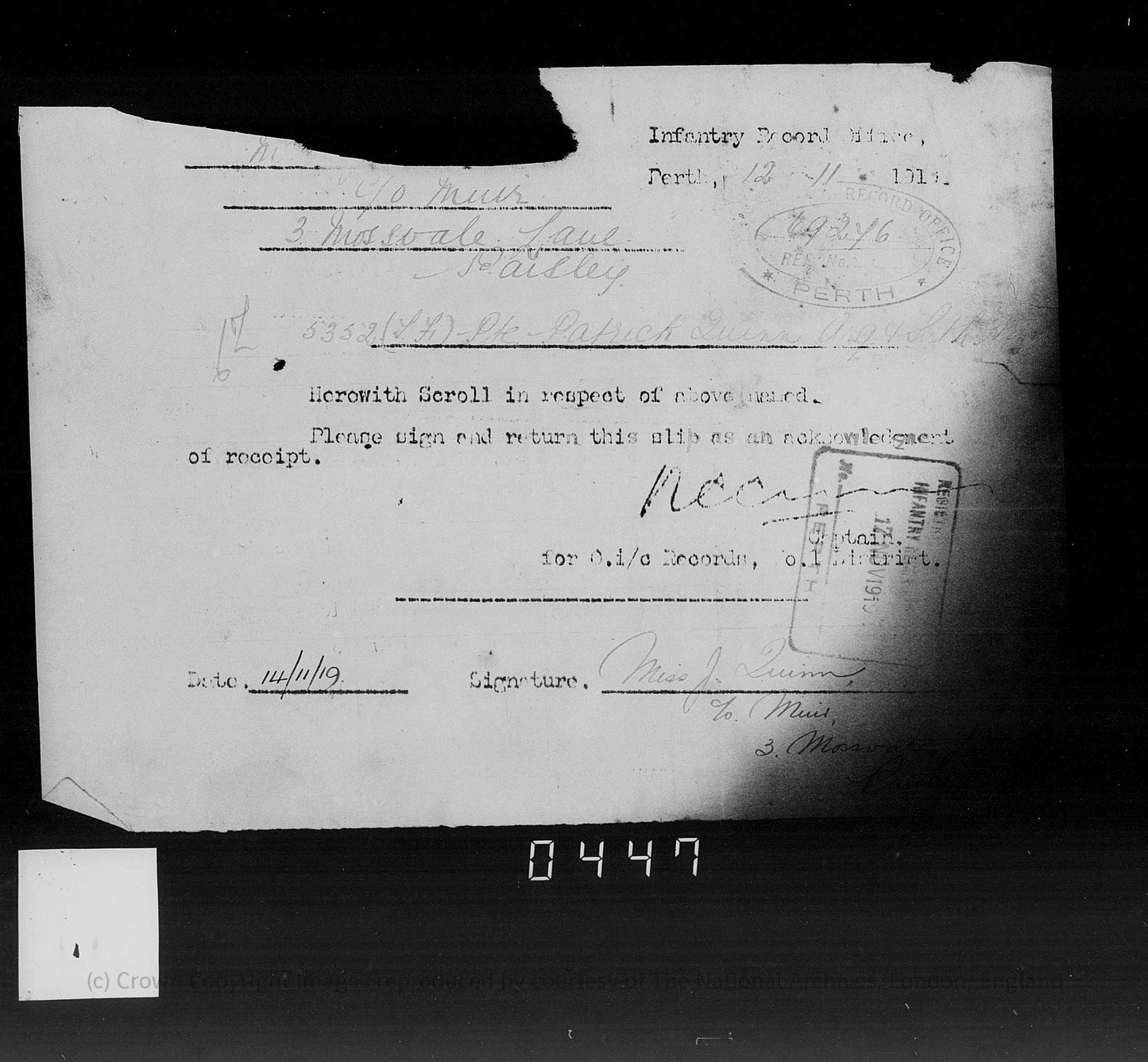 Argyll & Sutherland Highlanders - Killed in Action Somme 1916 Capture of Morval - WW1 Medal Pair - From Paisley