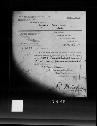 Argyll & Sutherland Highlanders - Killed in Action Somme 1916 Capture of Morval - WW1 Medal Pair - From Paisley