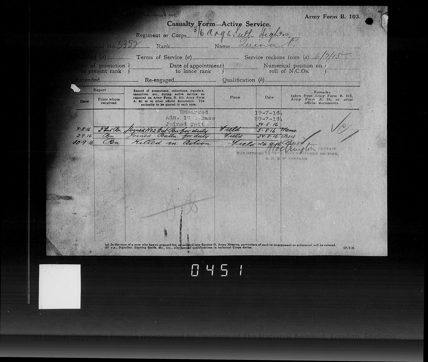 Argyll & Sutherland Highlanders - Killed in Action Somme 1916 Capture of Morval - WW1 Medal Pair - From Paisley