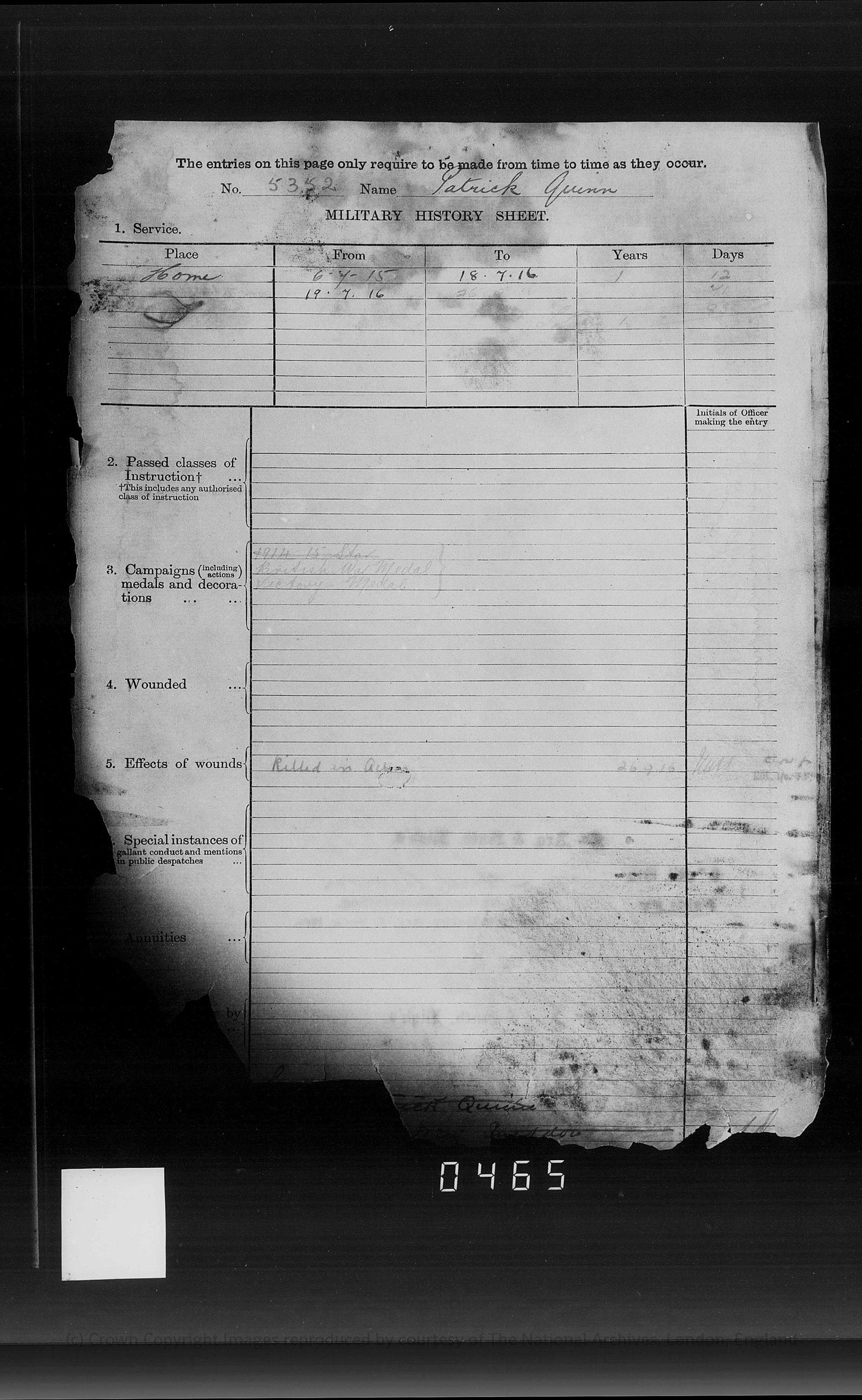 Argyll & Sutherland Highlanders - Killed in Action Somme 1916 Capture of Morval - WW1 Medal Pair - From Paisley