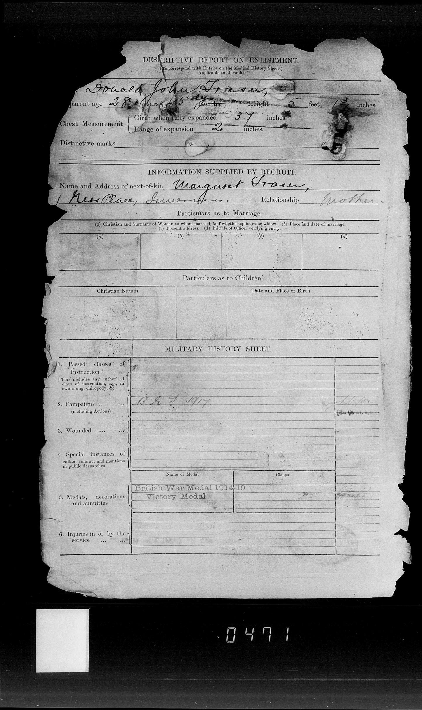 6th Cameron Highlanders POW Ypres 1917 WW1 Victory Medal Inverness Letters Home
