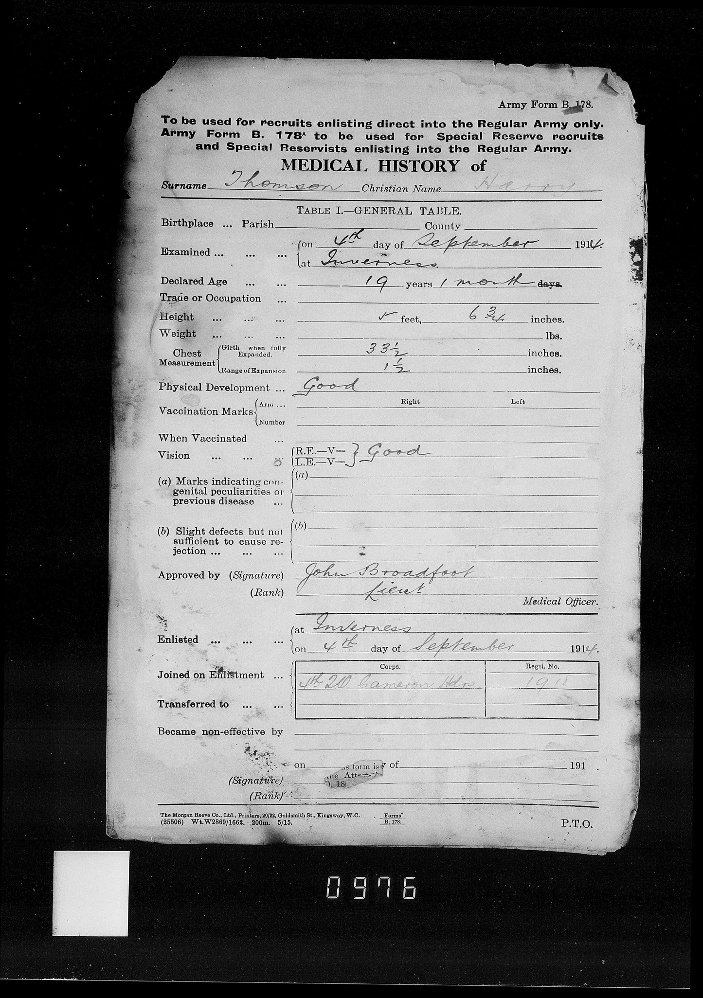 4th Cameron Highlanders x5 WIA 1914-15 Star Medal WW1 LSGC 1936 Inverness