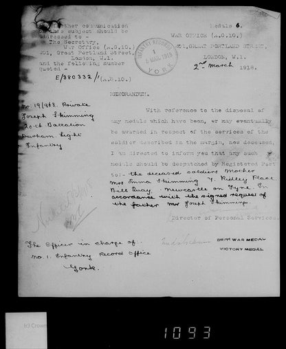 19th Bantams 20th Wearside Durham Light Infantry - Killed in Action Somme 1916 - Memorial Plaque