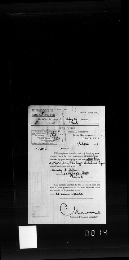 5th Bn. Argyll & Sutherland Highlanders – Killed in Action Palestine 1917 – WW1 Medal Trio & ID Bracelet – From Greenock