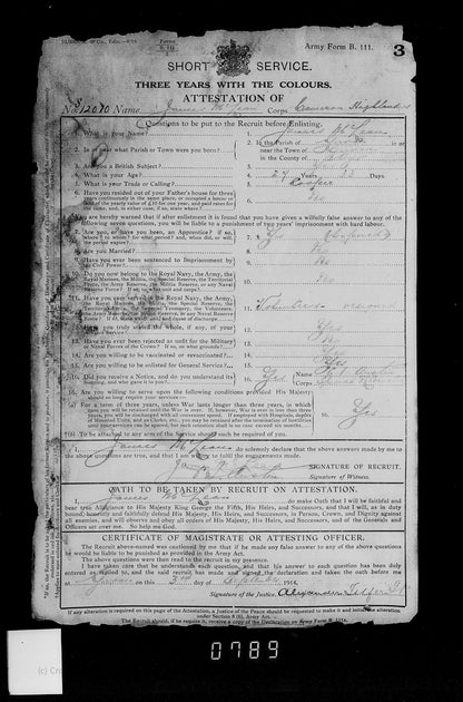 Cameron Highlanders PIPER WW1 Medal Trio 1914 Christmas Tin from Girvan, Ayr