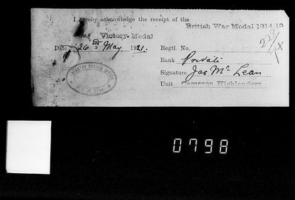 Cameron Highlanders PIPER WW1 Medal Trio 1914 Christmas Tin from Girvan, Ayr