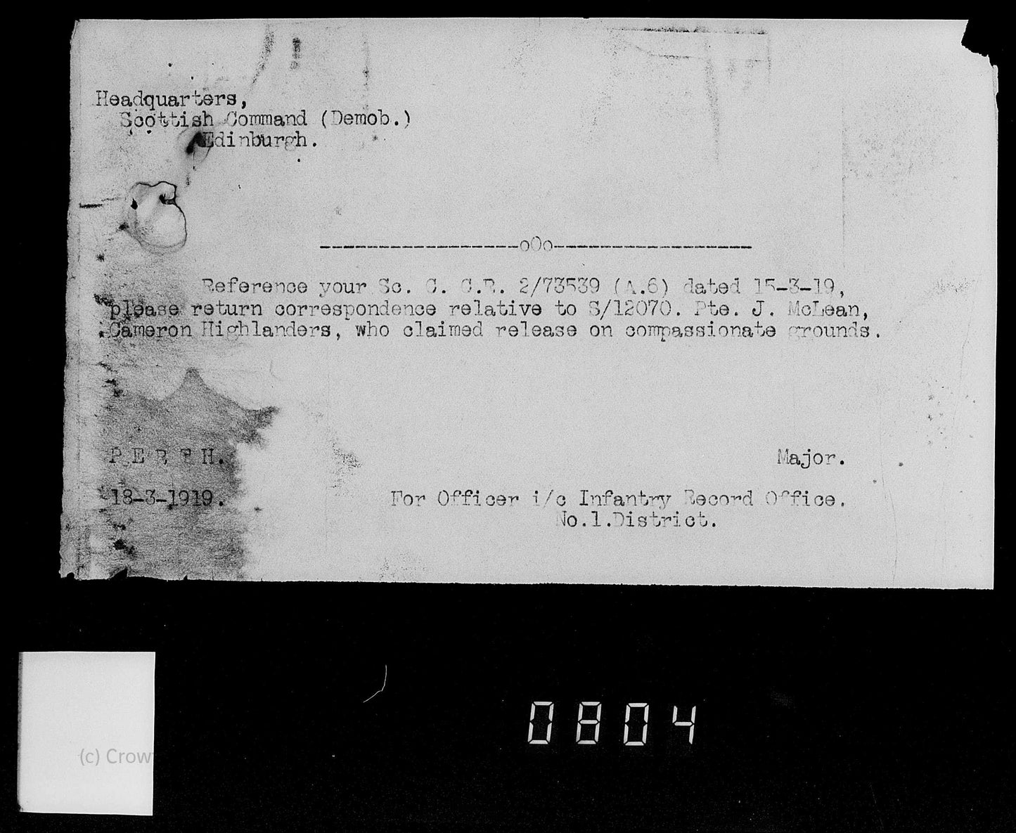 Cameron Highlanders PIPER WW1 Medal Trio 1914 Christmas Tin from Girvan, Ayr