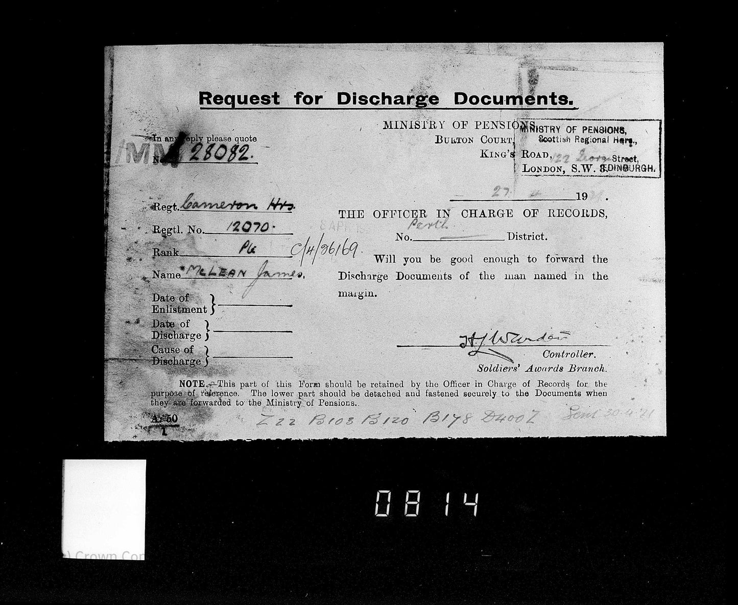 Cameron Highlanders PIPER WW1 Medal Trio 1914 Christmas Tin from Girvan, Ayr