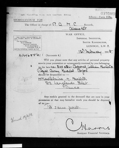 3rd Highland Field Ambulance RAMC attd 6th Black Watch KIA Ypres 1917 WW1 Medals