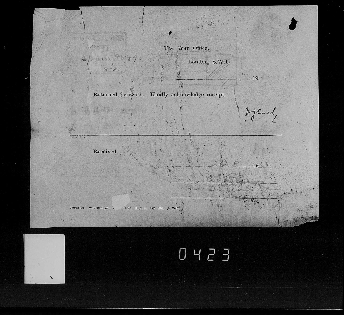 Royal Field Artillery - WW1 Medals - Rodley Leeds - Late West Riding Regiment - Victory Medal Returned