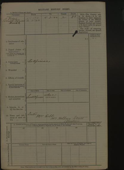 Black Watch (Royal Highlanders) - Killed in Action H.M.S. Goliath Gallipoli 1915 RN - Boer War Queen's South Africa Medal - From Ellon, Aberdeenshire