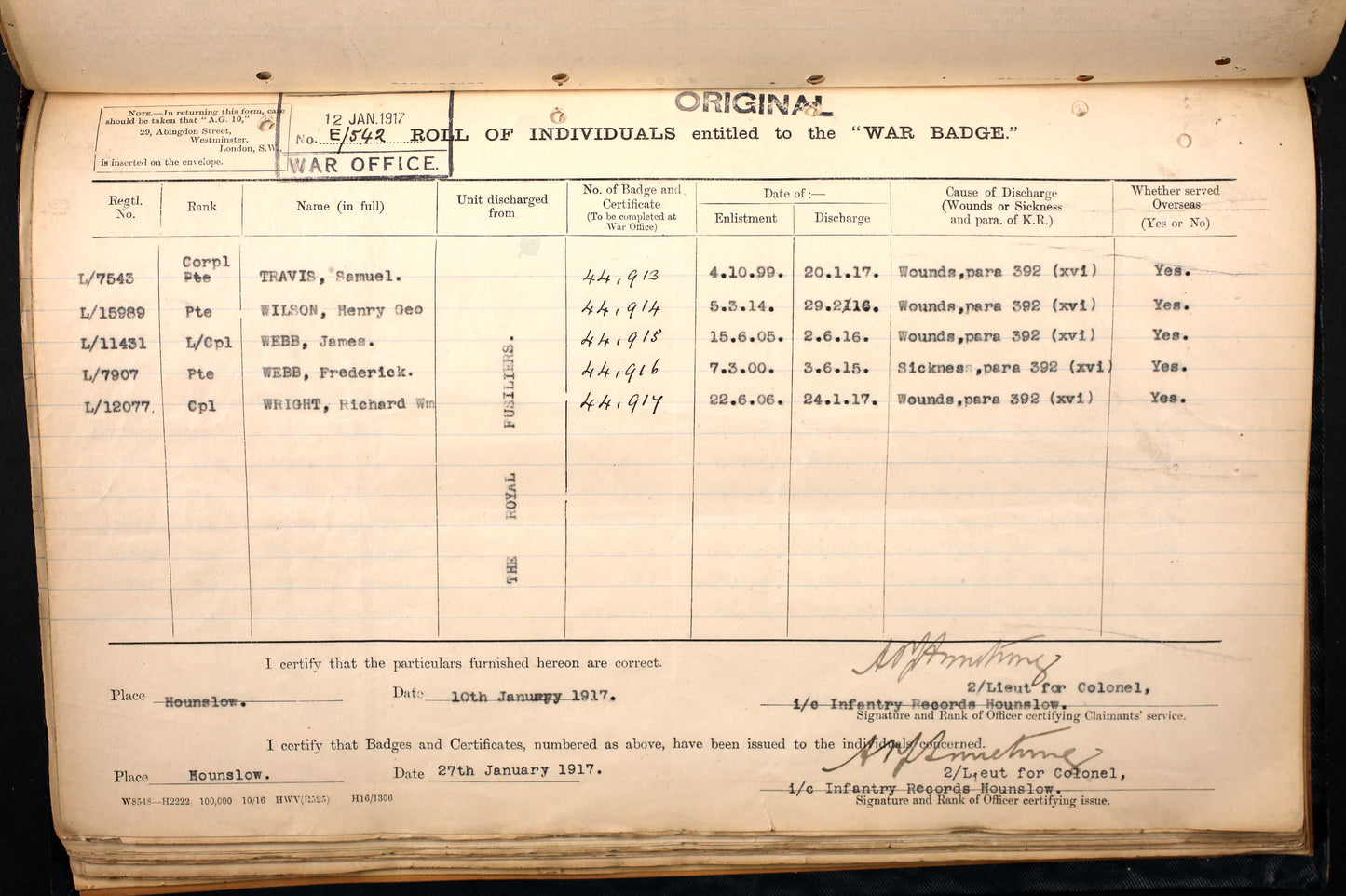 1st Royal Fusiliers (London Regiment) x2 WIA 1914, 1916 Medal Trio WW1 1914 Star